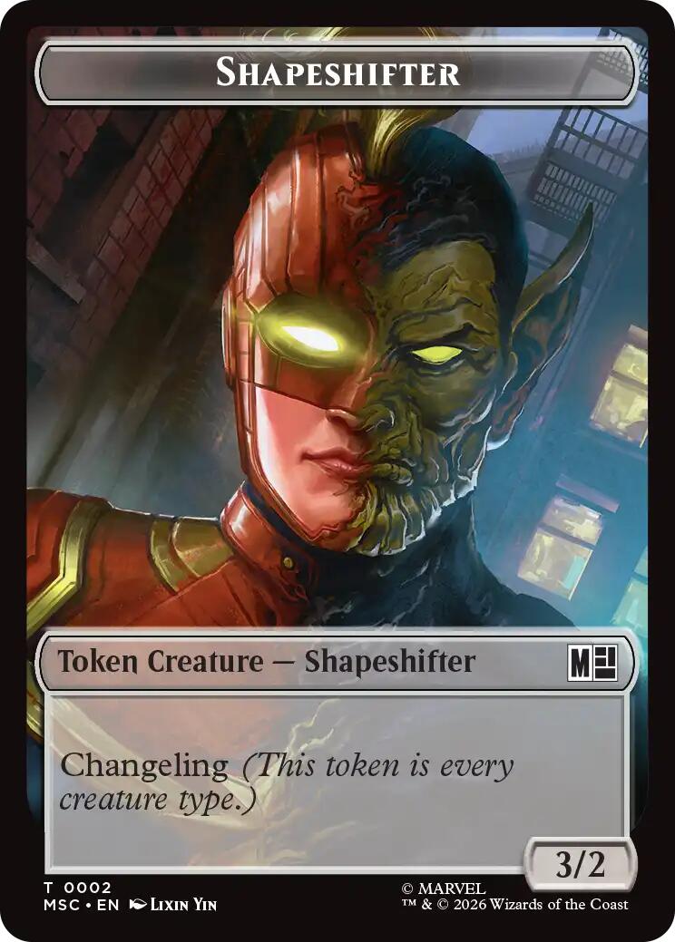 Shapeshifter // Ape Villain Double-Sided Token [Marvel Super Heroes Commander Tokens] | Gamers Paradise