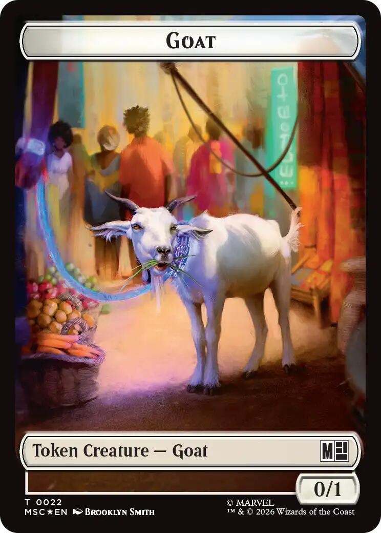 Goat // Soldier Double-Sided Token (Surge Foil) [Marvel Super Heroes Commander Tokens] | Gamers Paradise