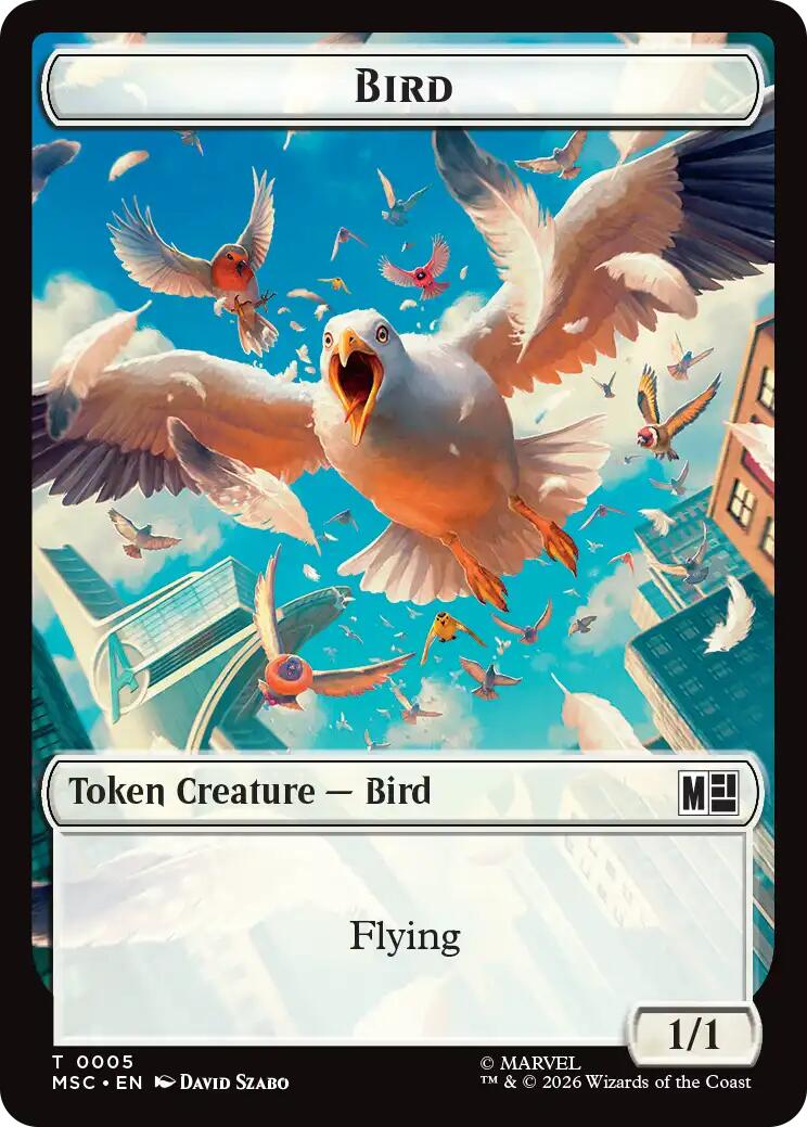 Bird // Rhino Double-Sided Token [Marvel Super Heroes Commander Tokens] | Gamers Paradise