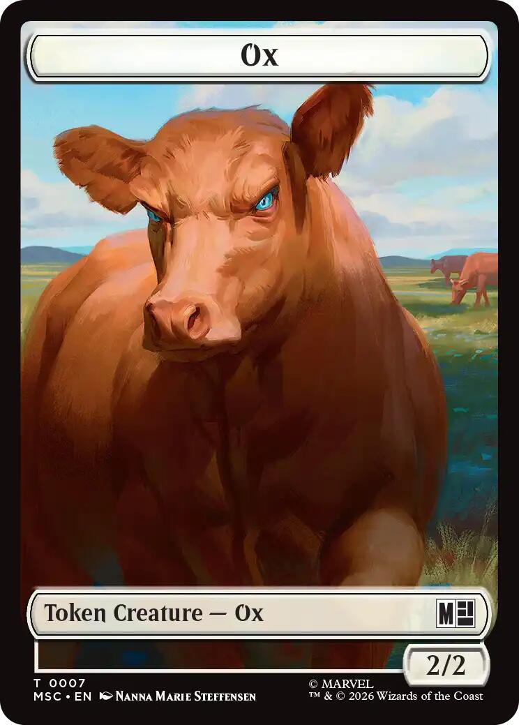 Ox // Vibranium Double-Sided Token [Marvel Super Heroes Commander Tokens] | Gamers Paradise