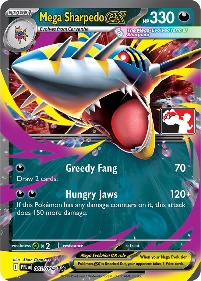 Mega Sharpedo ex (061/094) [Prize Pack Series Nine] | Gamers Paradise
