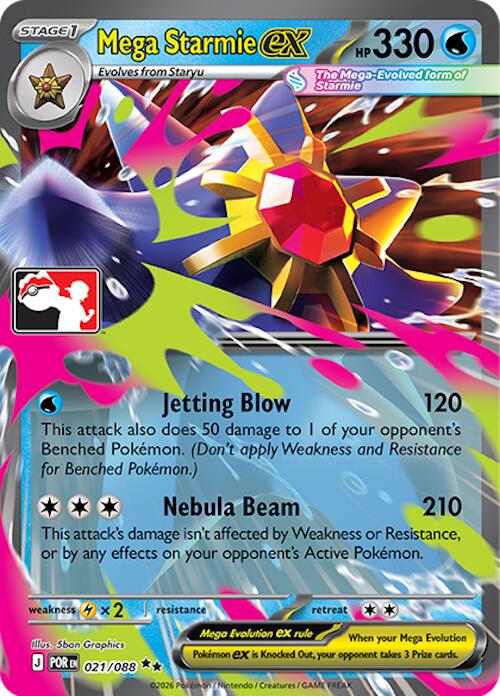 Mega Starmie ex (021/088) [Prize Pack Series Nine] | Gamers Paradise