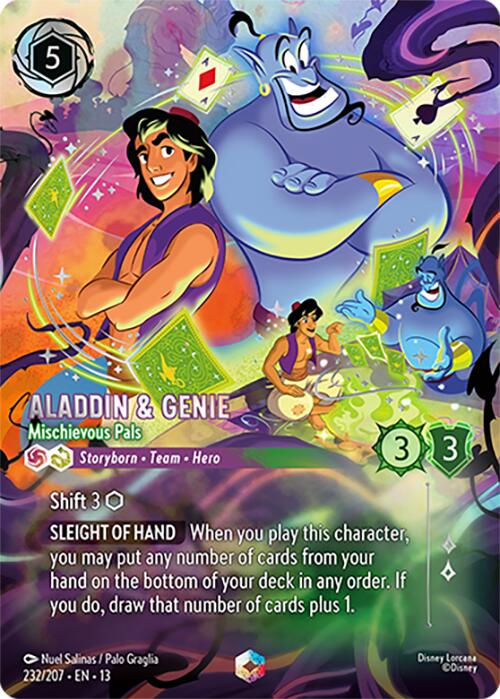 Aladdin & Genie - Mischievous Pals (Enchanted) (232/207) [Attack of the Vine!] | Gamers Paradise