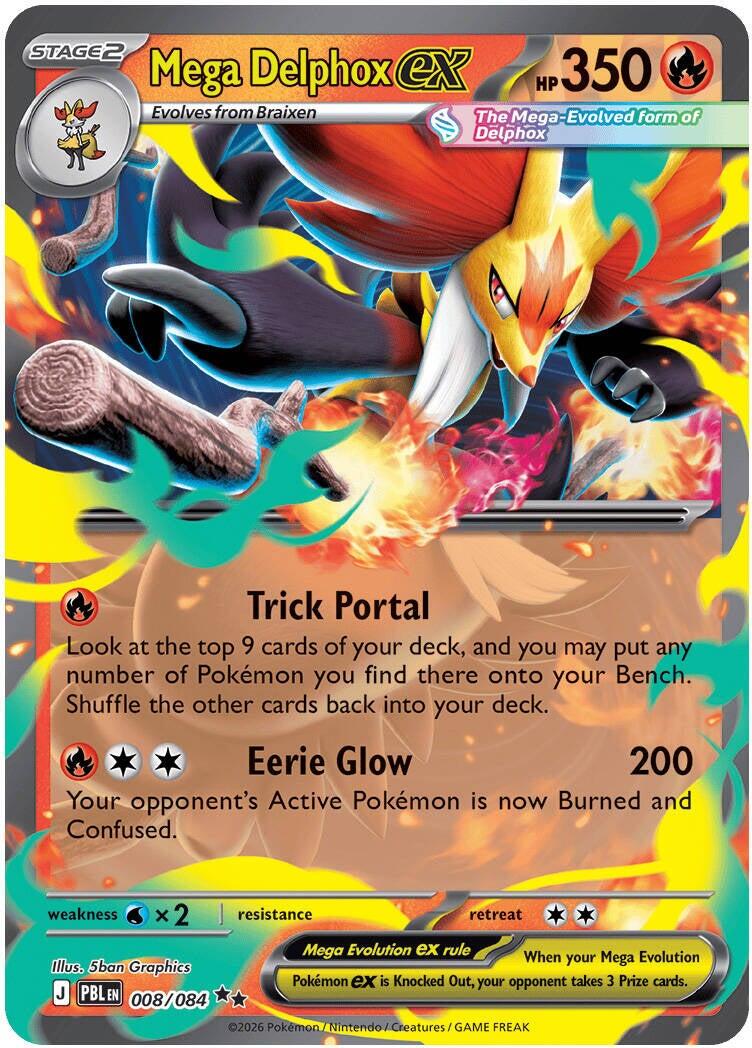 Mega Delphox ex (008/084) [Mega Evolution: Pitch Black] | Gamers Paradise