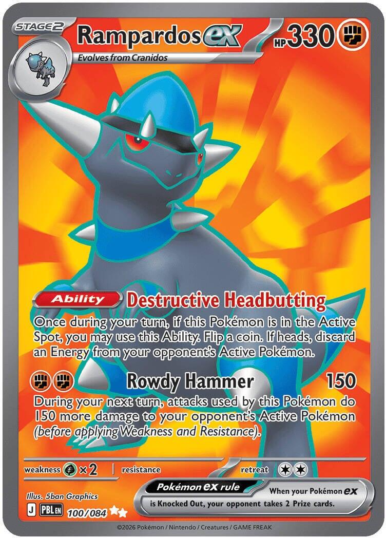 Rampardos ex (100/084) [Mega Evolution: Pitch Black] | Gamers Paradise