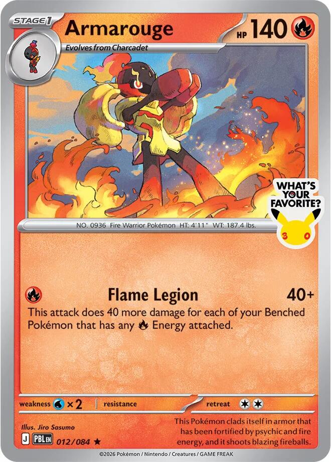 Armarouge (012/084) (What's Your Favorite Stamp) [Mega Evolution: Pitch Black] | Gamers Paradise