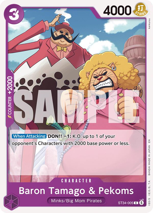 Baron Tamago & Pekoms [Starter Deck: PURPLE Charlotte Katakuri] | Gamers Paradise