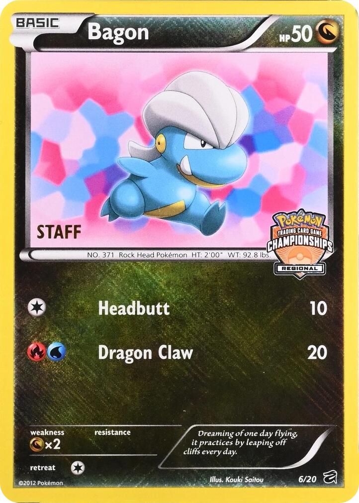 Bagon (006/020) - 6/20 (Regional Championships) [Staff] [League & Championship Cards] | Gamers Paradise