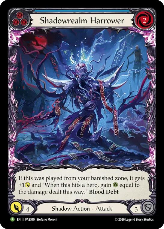 Shadowrealm Harrower (Blue) [FAB510] (Promo)  Rainbow Foil | Gamers Paradise