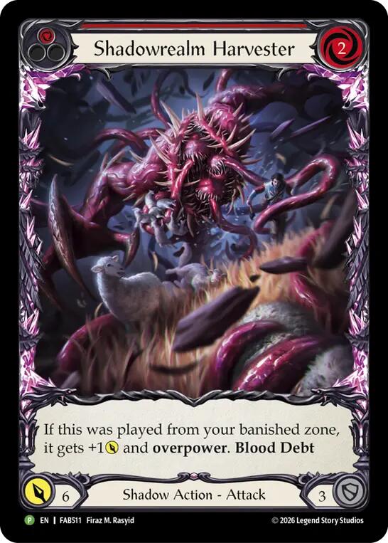 Shadowrealm Harvester (Red) [FAB511] (Promo)  Rainbow Foil | Gamers Paradise