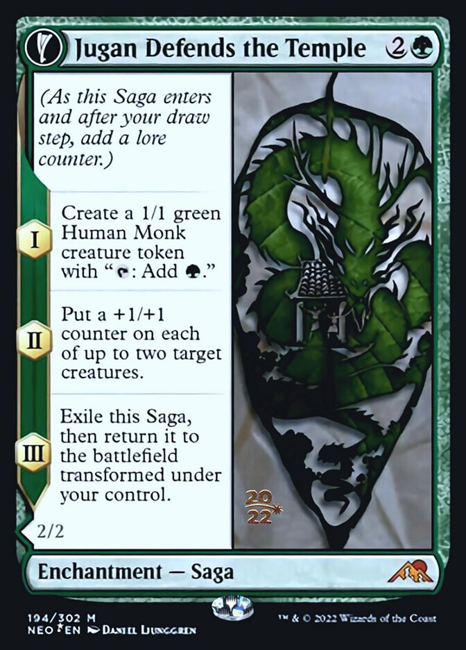 Jugan Defends the Temple // Remnant of the Rising Star [Kamigawa: Neon Dynasty Prerelease Promos] | Gamers Paradise