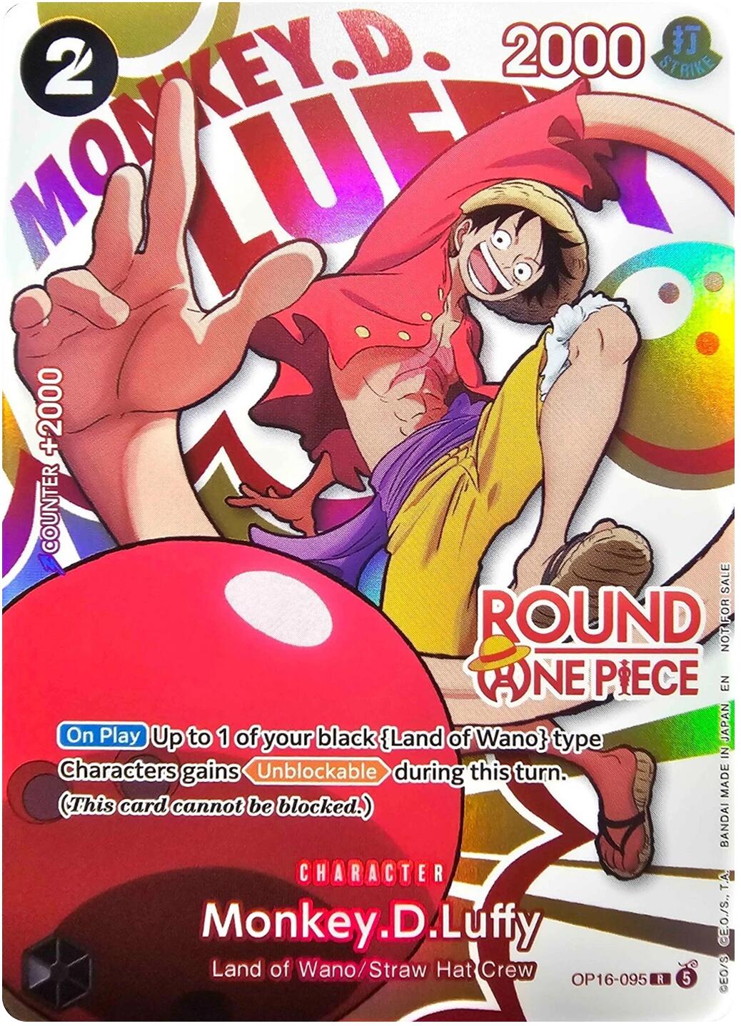 Monkey.D.Luffy (Round 1 Promo) [One Piece Promotion Cards] | Gamers Paradise