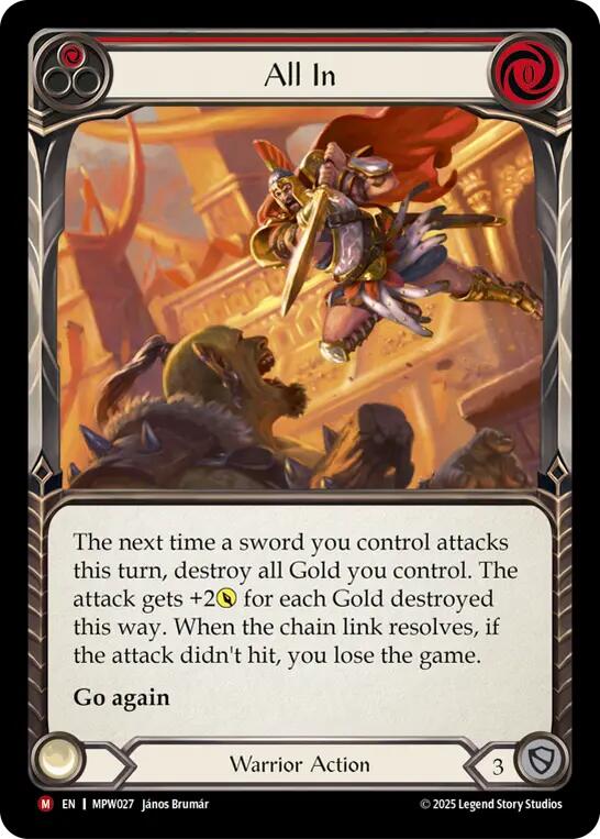 All In (Red) [MPW027] (Mastery Pack Warrior)  Rainbow Foil | Gamers Paradise
