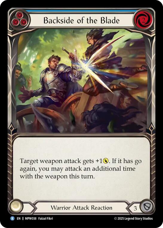 Backside of the Blade (Blue) [MPW038] (Mastery Pack Warrior)  Rainbow Foil | Gamers Paradise