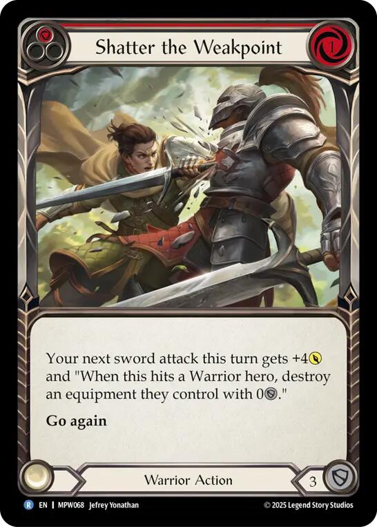 Shatter the Weakpoint (Red) [MPW068] (Mastery Pack Warrior)  Rainbow Foil | Gamers Paradise