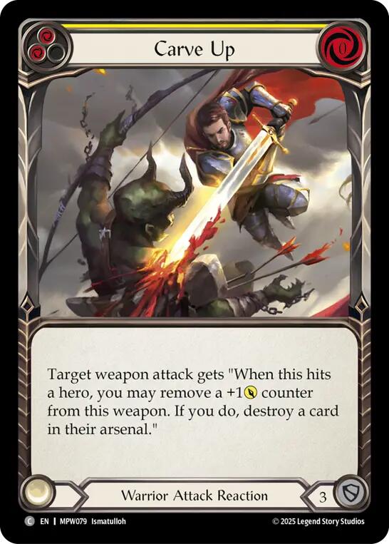 Carve Up (Yellow) [MPW079] (Mastery Pack Warrior)  Rainbow Foil | Gamers Paradise