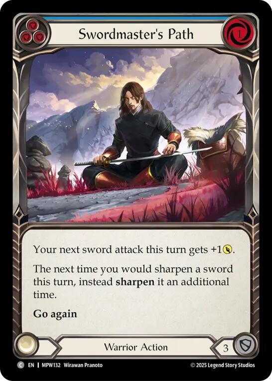 Swordmaster's Path (Blue) [MPW132] (Mastery Pack Warrior)  Rainbow Foil | Gamers Paradise