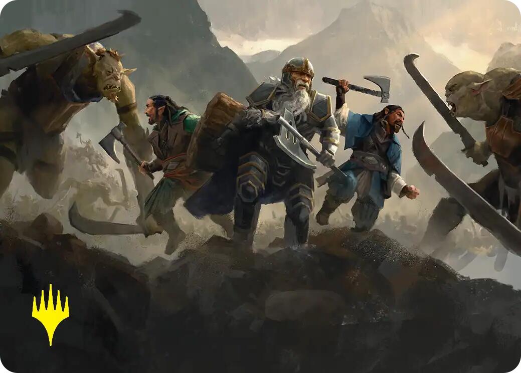 Struggle of Howling Steel Art Card (Gold-Stamped) [The Hobbit Art Series] | Gamers Paradise