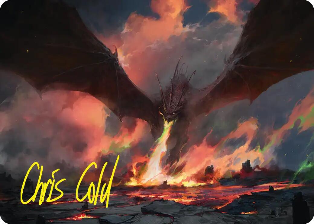 Smaug, the Great Calamity Art Card (Gold-Stamped Signature) [The Hobbit Art Series] | Gamers Paradise
