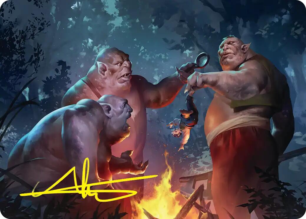 Tom, Bert, and William Art Card (Gold-Stamped Signature) [The Hobbit Art Series] | Gamers Paradise