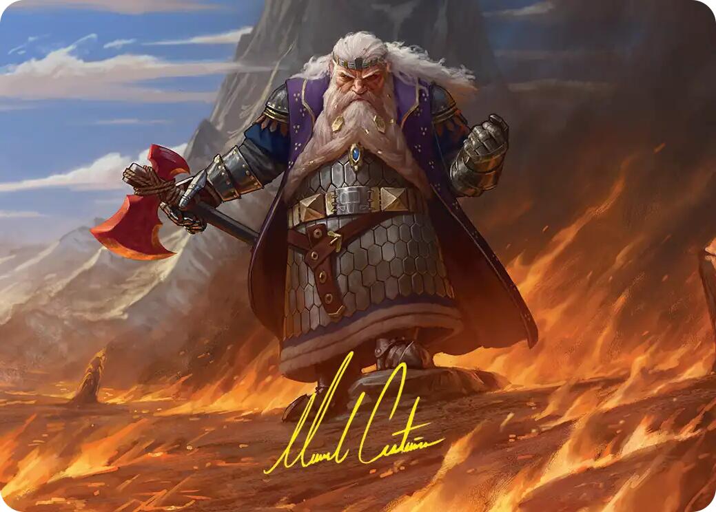 Dain of the Ancient Halls Art Card (Gold-Stamped Signature) [The Hobbit Art Series] | Gamers Paradise