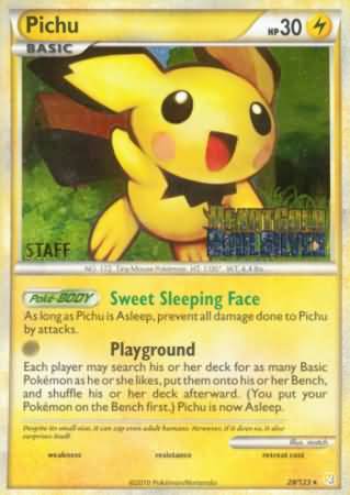 Pichu (28/123) (Staff Prerelease Promo) [Nintendo: Black Star Promos] | Gamers Paradise