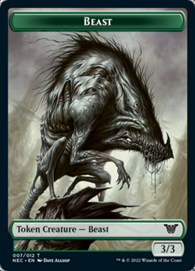 Beast // Treasure Double-Sided Token [Kamigawa: Neon Dynasty Commander Tokens] | Gamers Paradise