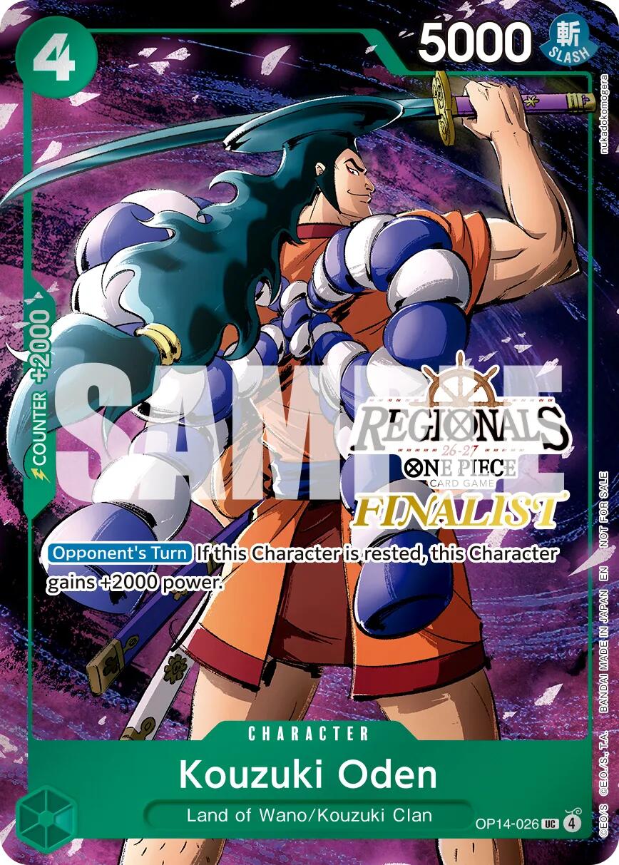 Kouzuki Oden (Regionals Finalist Card Set 26-27 Vol.2) [One Piece Promotion Cards] | Gamers Paradise