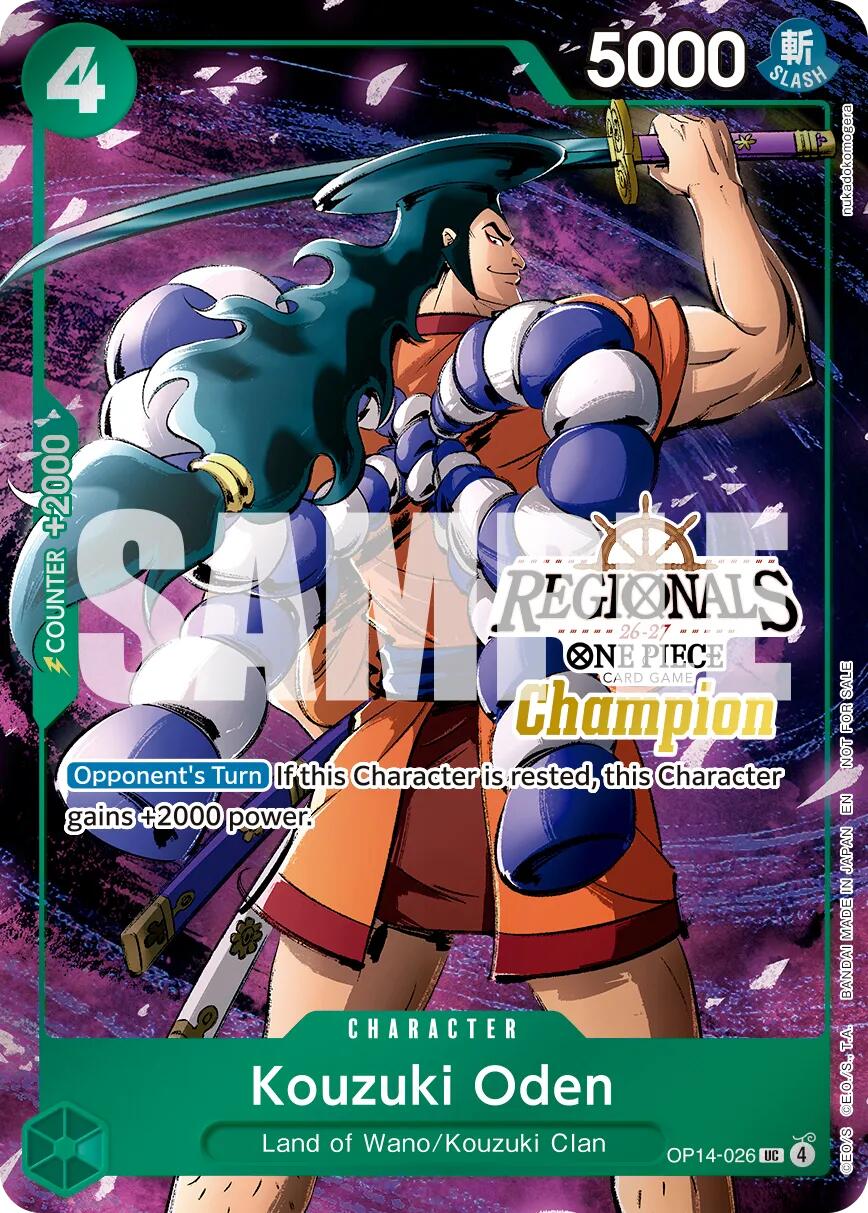Kouzuki Oden (Regionals Champion Card Set 26-27 Vol.2) [One Piece Promotion Cards] | Gamers Paradise
