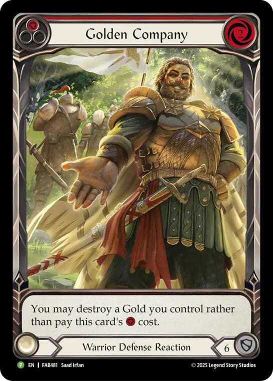 Golden Company (Red) [FAB481] (Promo)  Rainbow Foil | Gamers Paradise