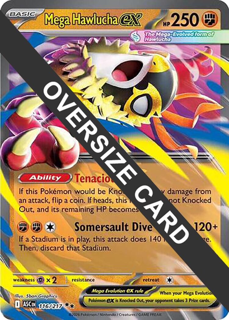 Mega Hawlucha ex (116/217) (Jumbo Card) [Mega Evolution: Ascended Heroes] | Gamers Paradise