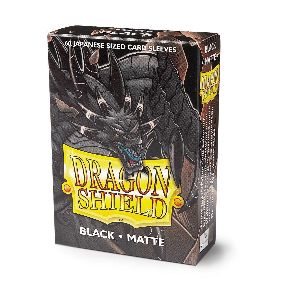 Dragon Shield: Japanese Size 60ct Sleeves - Black (Matte) | Gamers Paradise