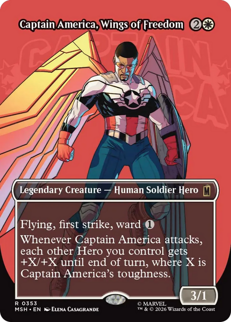 Captain America, Wings of Freedom (Borderless) [Marvel Super Heroes] | Gamers Paradise