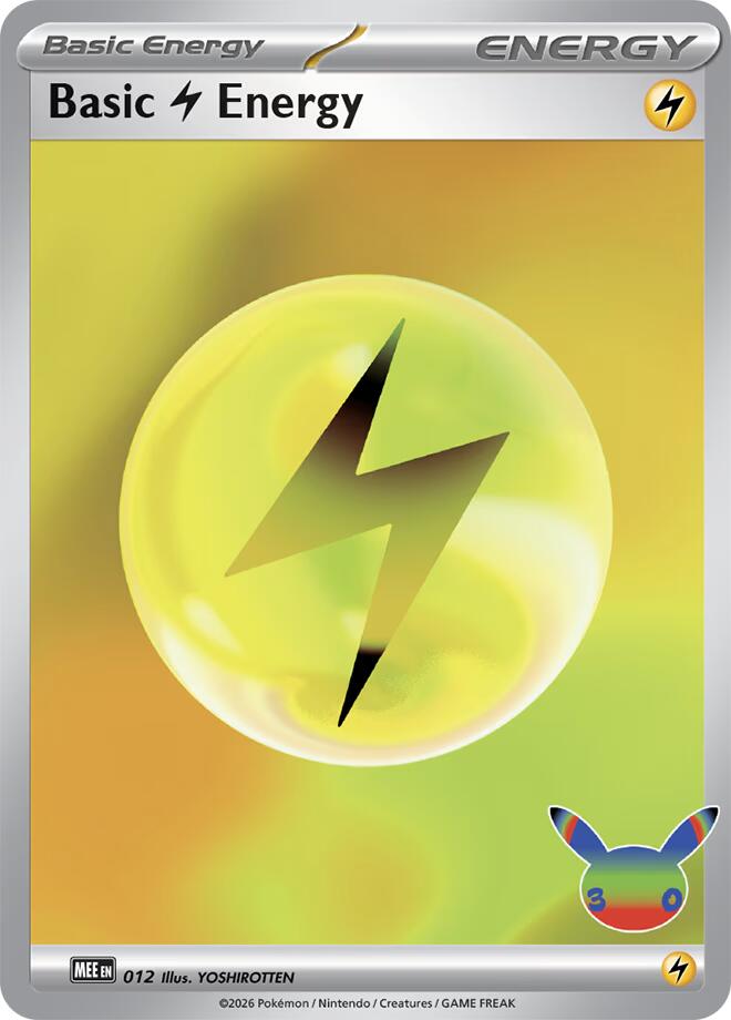 Basic Lightning Energy (012) (30th Celebration) [Mega Evolution Energies] | Gamers Paradise
