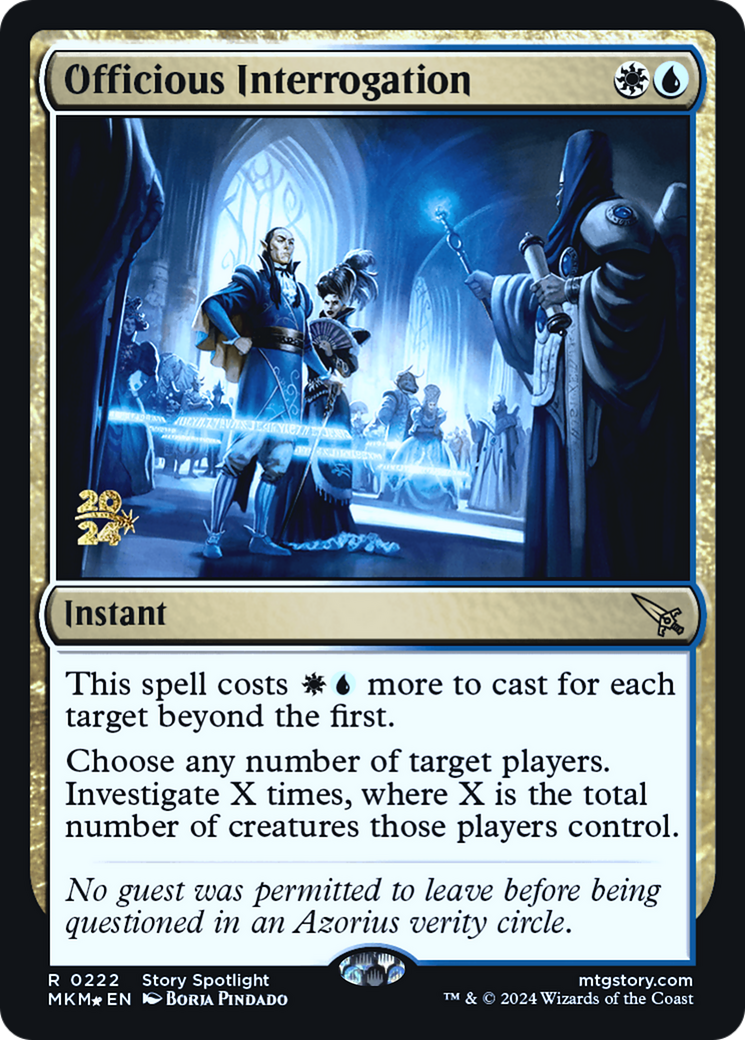 Officious Interrogation [Murders at Karlov Manor Prerelease Promos] | Gamers Paradise