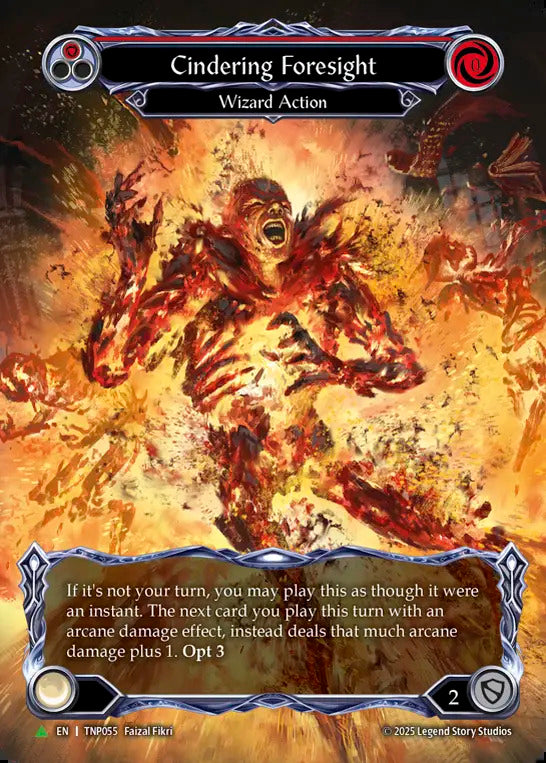 Cindering Foresight (Red) [TNP055] (Promo)  Cold Foil | Gamers Paradise