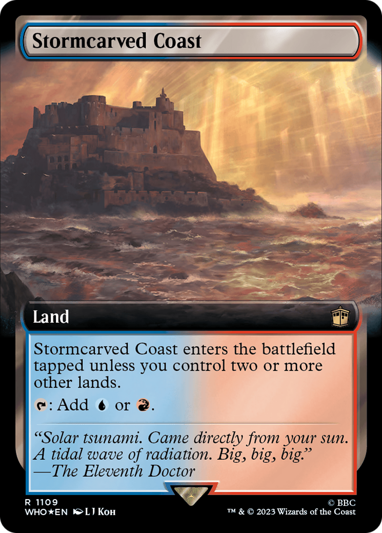 Stormcarved Coast (Extended Art) (Surge Foil) [Doctor Who] | Gamers Paradise