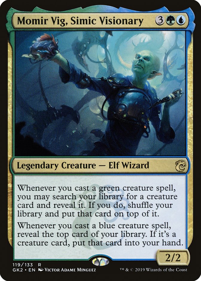 Momir Vig, Simic Visionary [Ravnica Allegiance Guild Kit] | Gamers Paradise