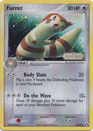 Furret (33/92) (Stamped) [EX: Legend Maker] | Gamers Paradise