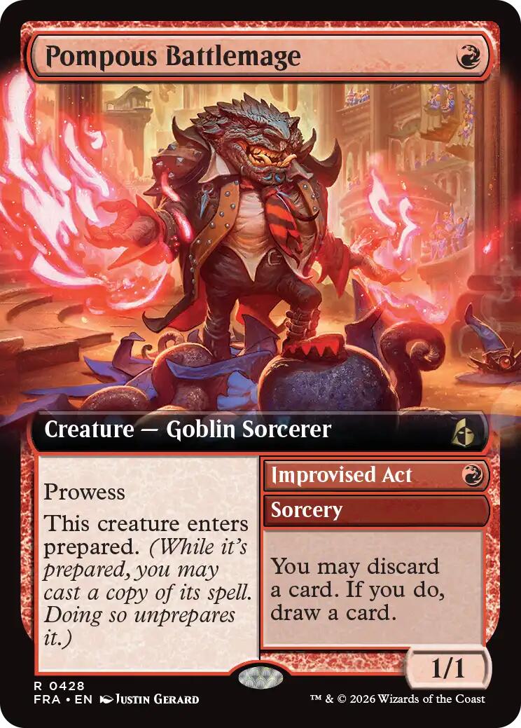 Pompous Battlemage (Extended Art) [Reality Fracture] | Gamers Paradise