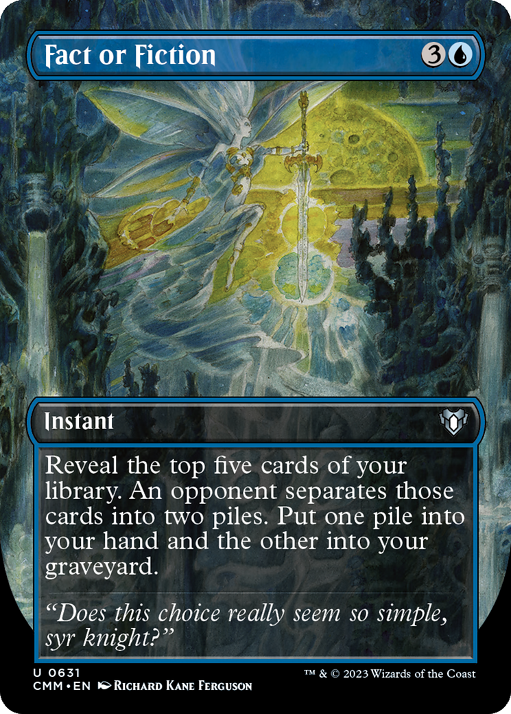 Fact or Fiction (Borderless Alternate Art) [Commander Masters] | Gamers Paradise
