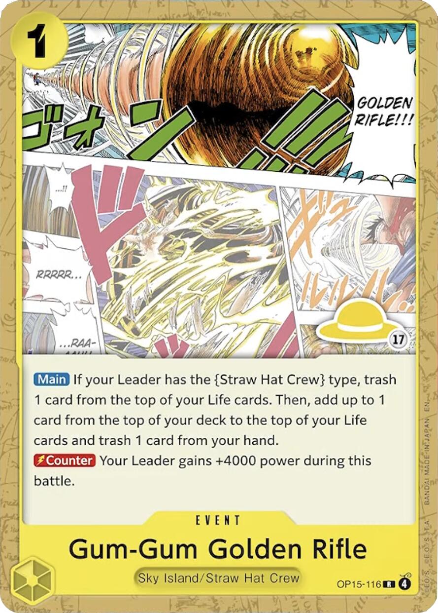 Gum-Gum Golden Rifle (Luffy Deck) [Set Sail Deck Set] | Gamers Paradise
