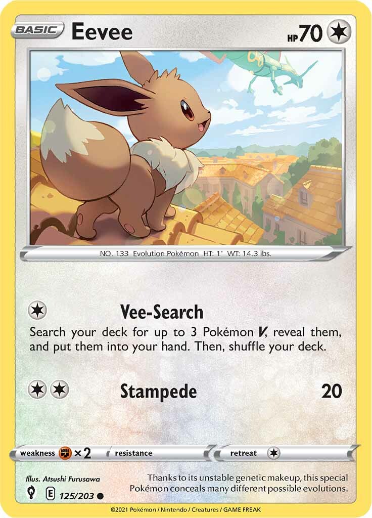 Eevee (125/203) [Sword & Shield: Evolving Skies] | Gamers Paradise