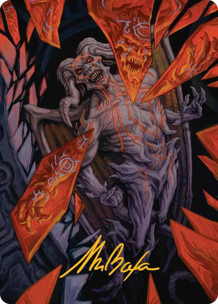 Curse-Marred Demon Art Card (Gold-Stamped Signature) [Reality Fracture Art Series] | Gamers Paradise