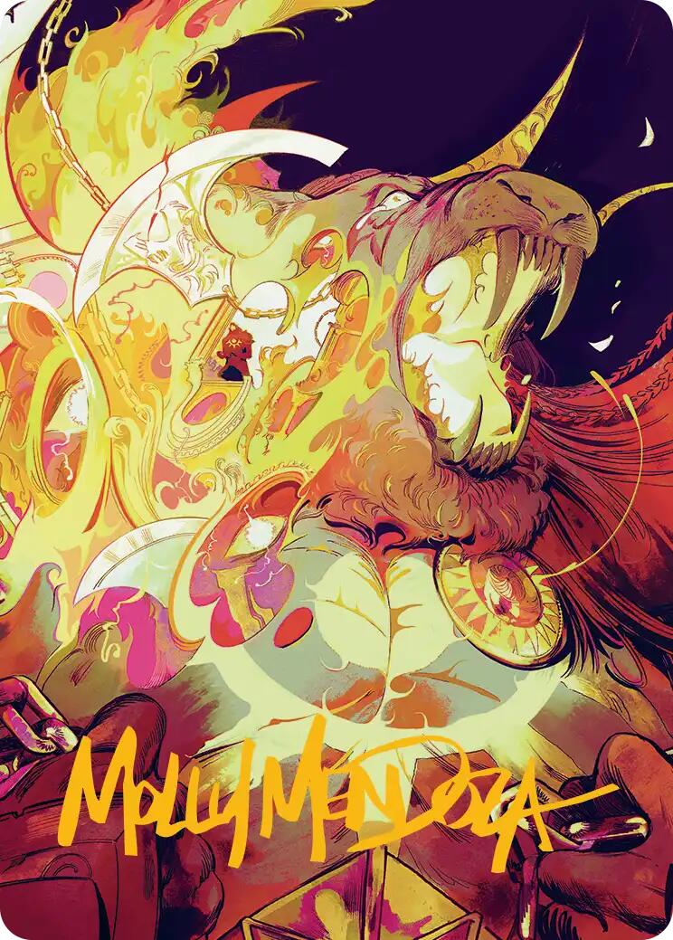 Ajani's Anguish Art Card (Gold-Stamped Signature) [Reality Fracture Art Series] | Gamers Paradise