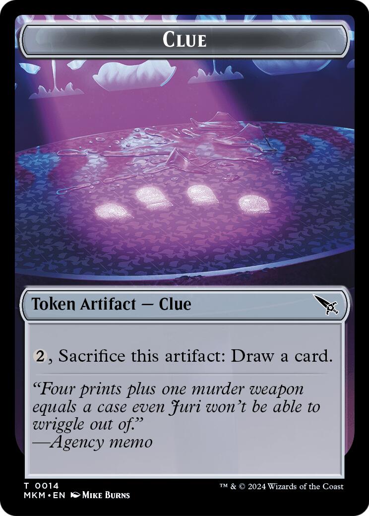 Starscape Cleric // Clue Double-Sided Token [Secrets of Strixhaven Tokens] | Gamers Paradise