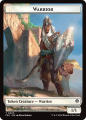 Warrior // Shark Double-Sided Token [Reality Fracture Commander Tokens] | Gamers Paradise