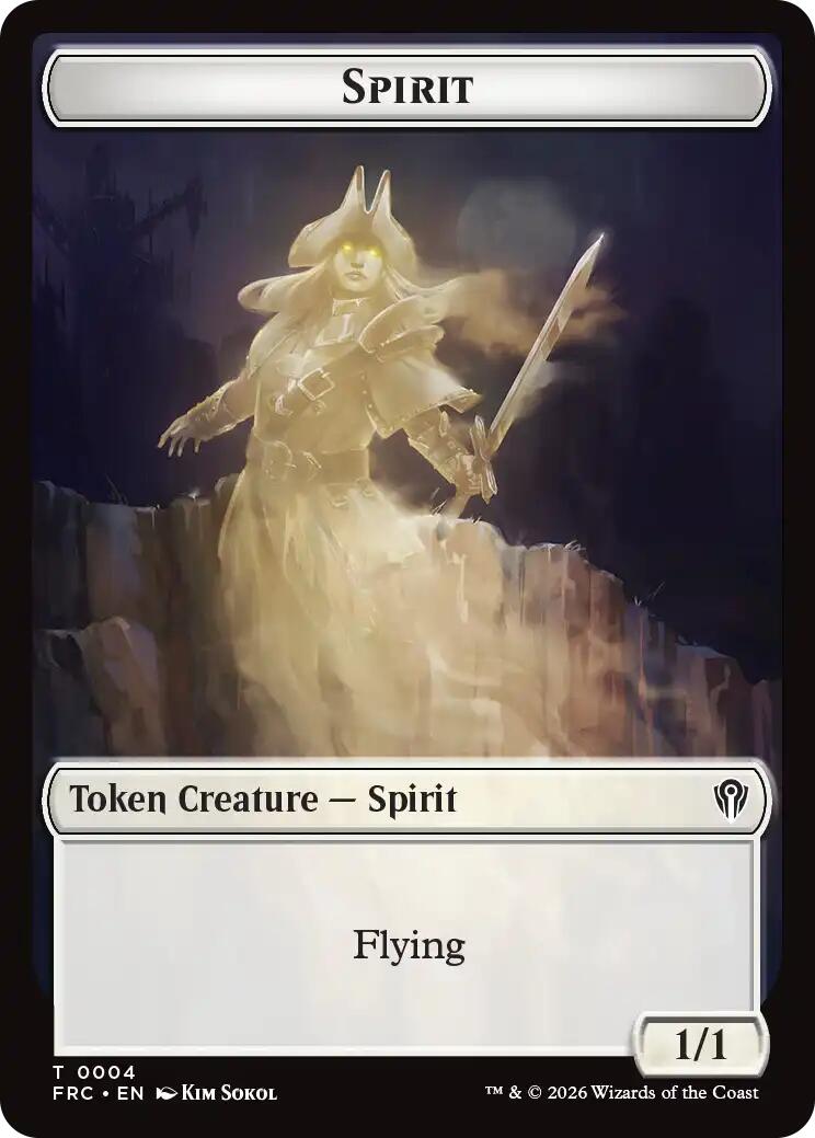 Spirit // Jace Double-Sided Token [Reality Fracture Commander Tokens] | Gamers Paradise