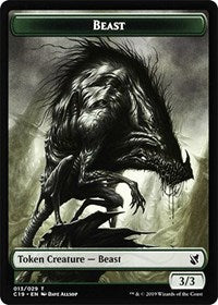 Beast (013) // Wurm Double-Sided Token [Commander 2019 Tokens] | Gamers Paradise
