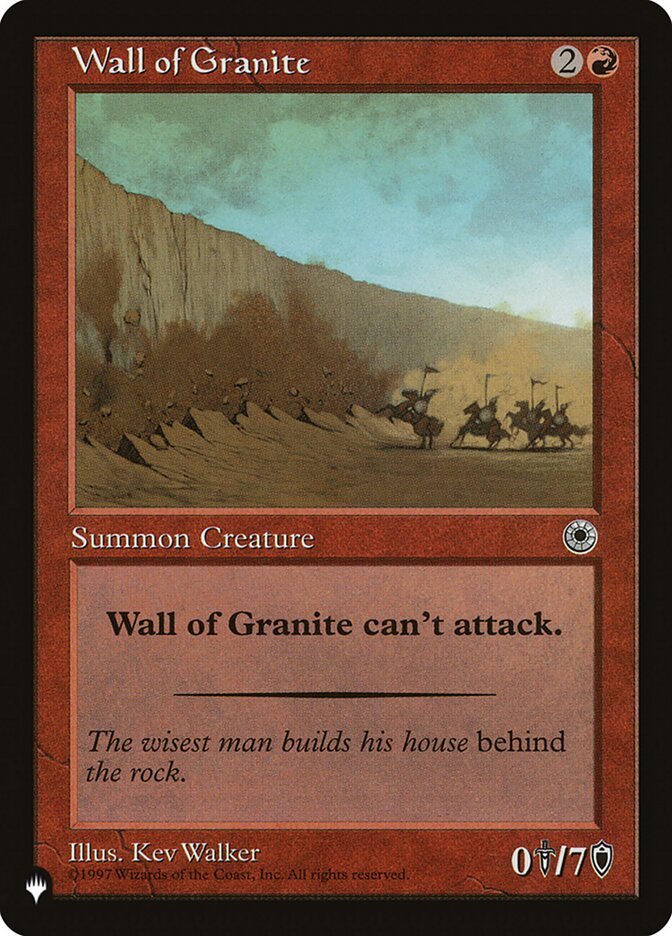 Wall of Granite [The List] | Gamers Paradise